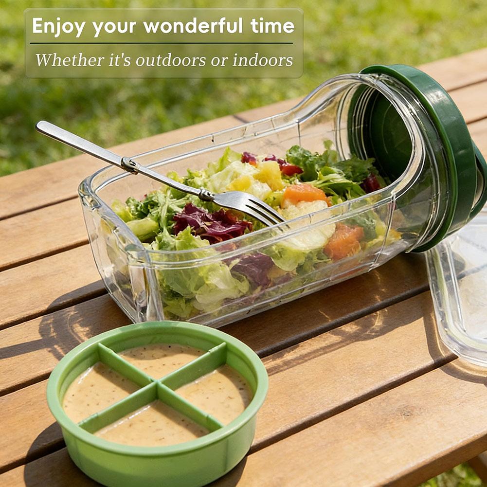 Salad Container Jar - Caixa de Salada Plástica à Prova