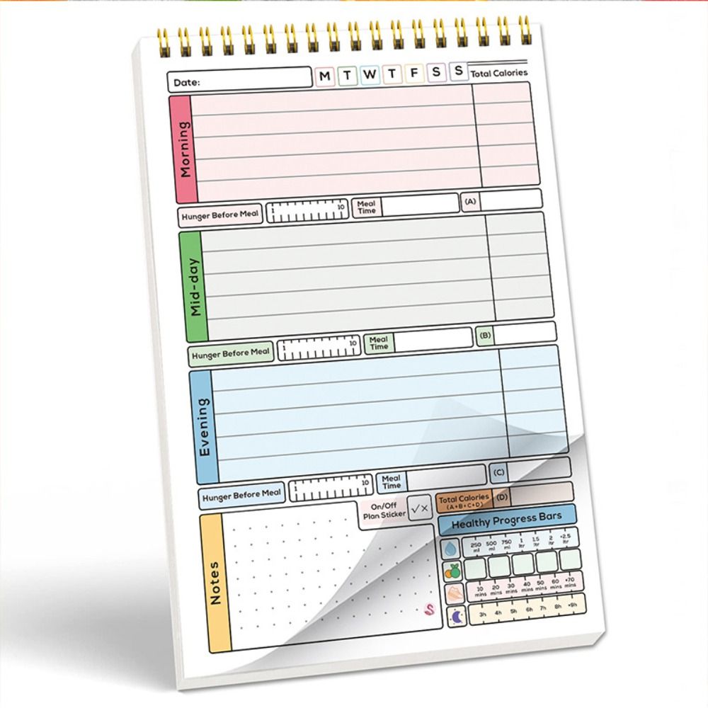 Meal Plan Notepad - Novo Caderno Planejador Diário de Calorias