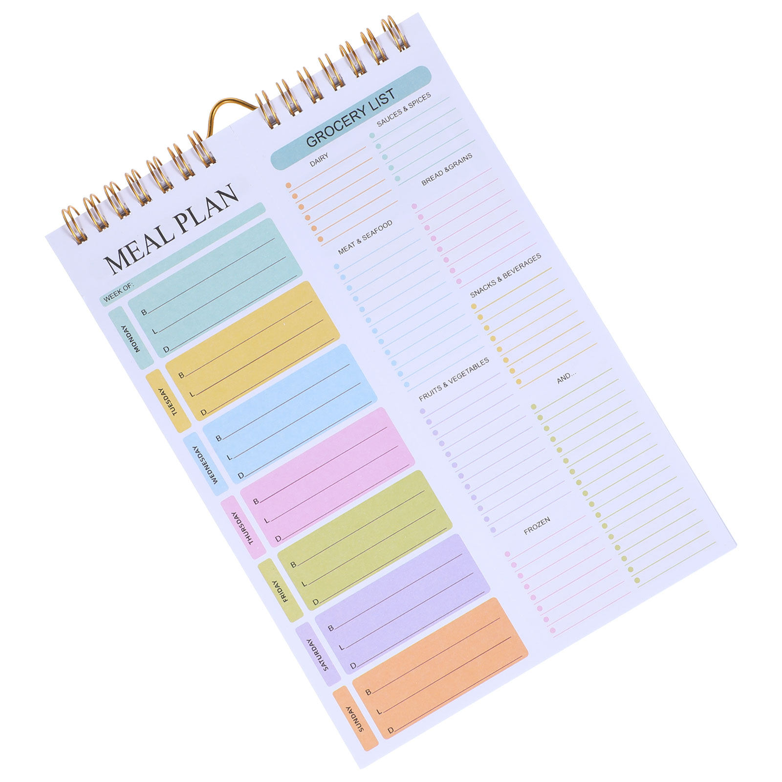 Meal Plan Notepad - Caderno Planejador Semanal de Refeições A5