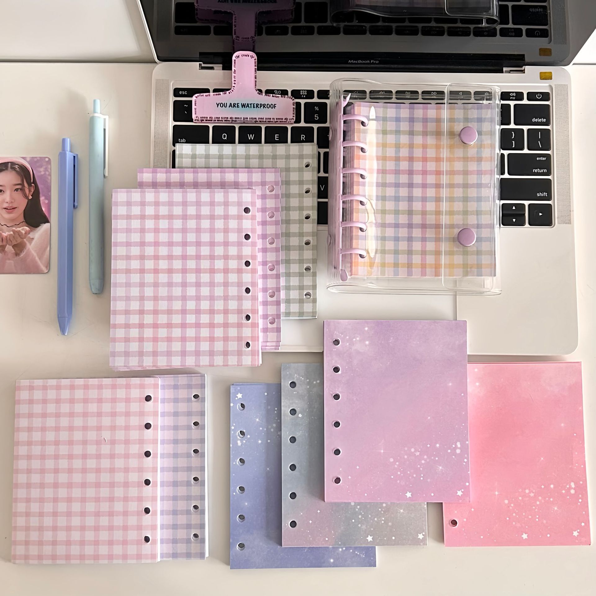 Meal Plan Notepad - A7 ampliando colouful caderno recarga espiral