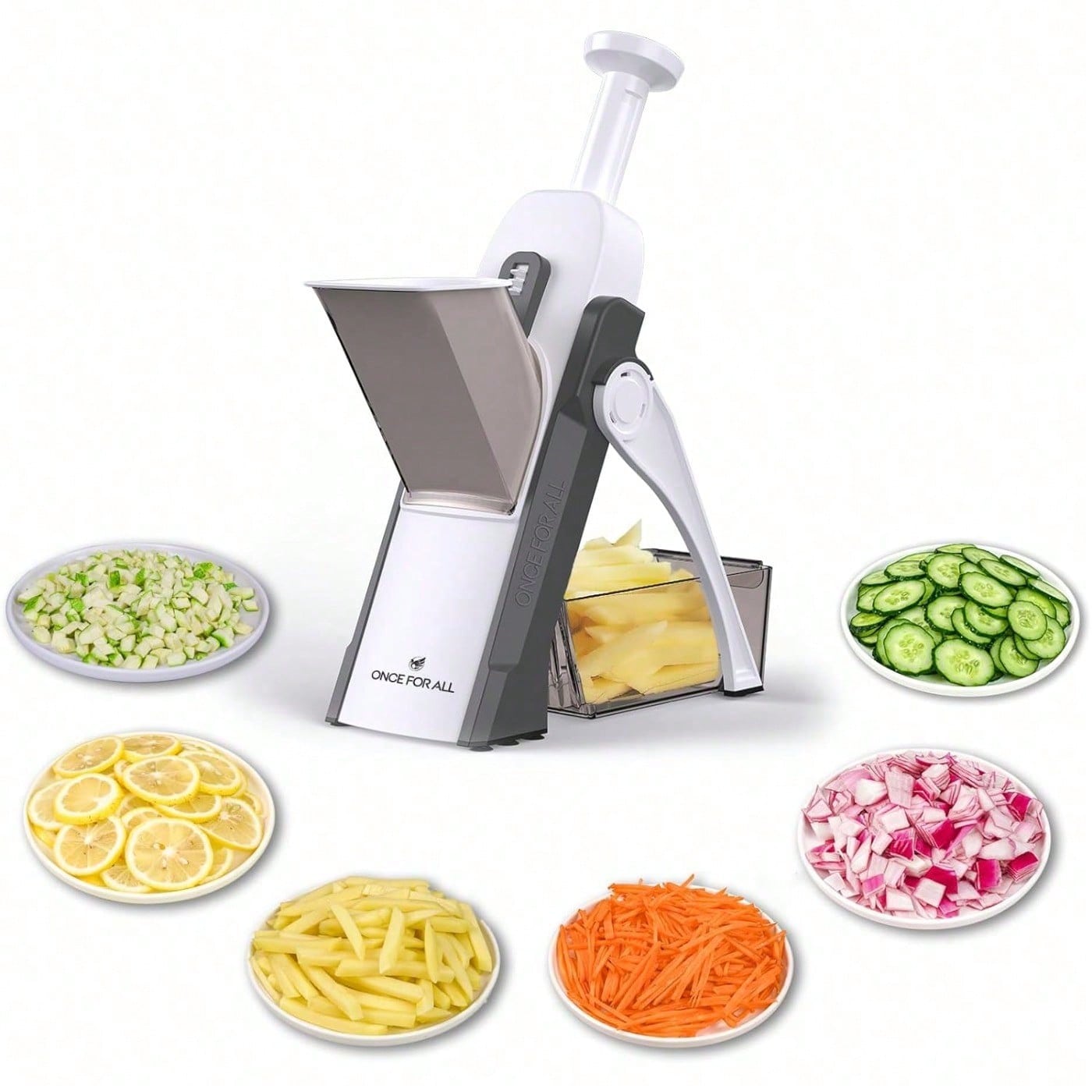 Meal Prep With Potatoes - Cortador Mandoline Seguro 5 em 1,
