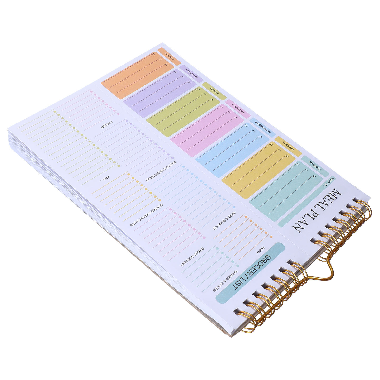 Meal Plan Notepad - Caderno Planejador de Refeições Semanal A5