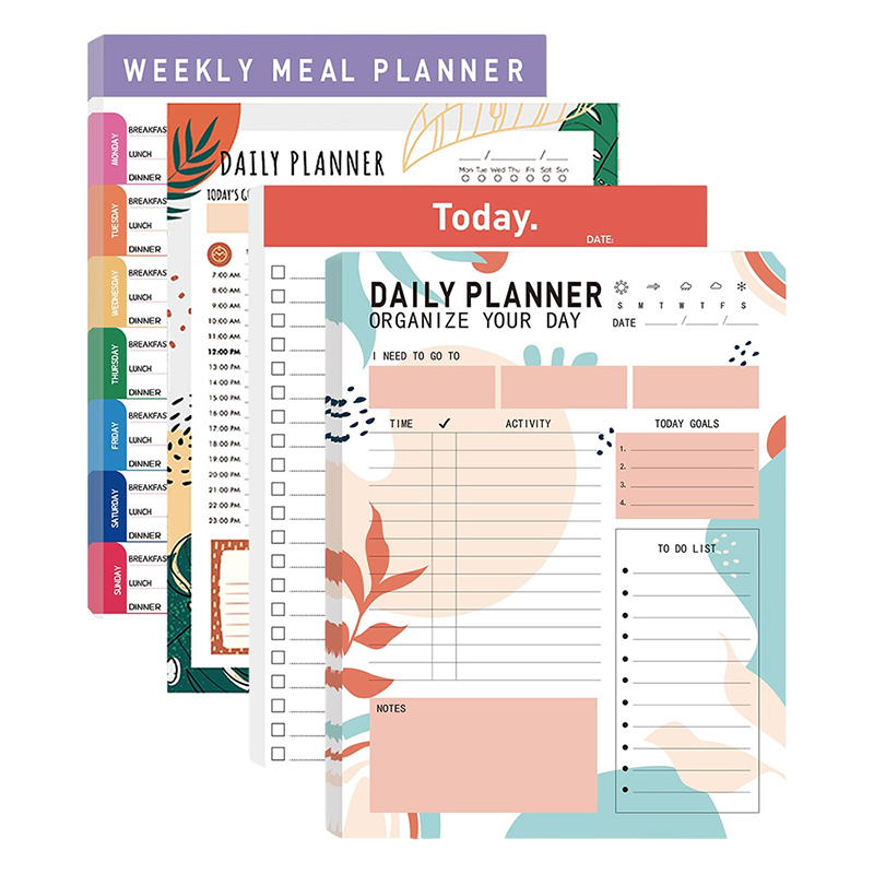 Meal Plan Notepad - Bloco de notas magnético diário, 52