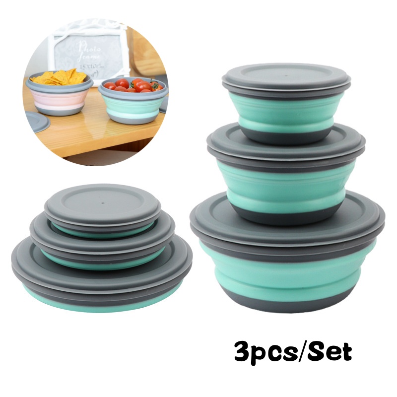 Salad Container Jar - Portátil dobrável lancheira tigela conjuntos de