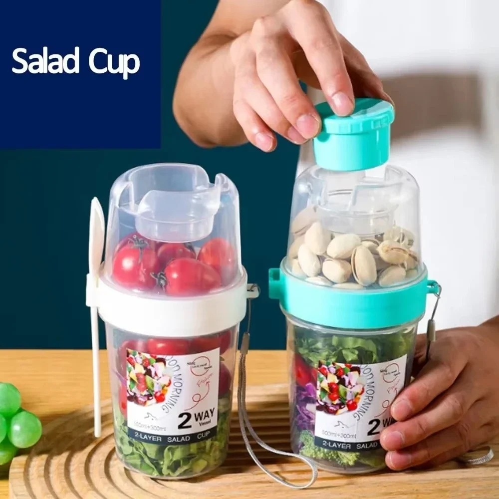 Copo de salada portátil copo d - Salad Container Jar avaliação e preço