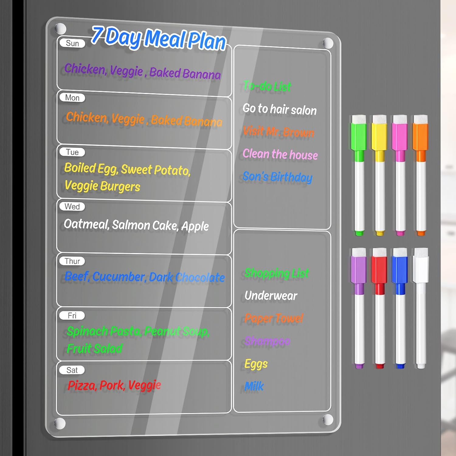 Quadro Magnético de Acrílico T - Meal Plan Notepad avaliação e preço