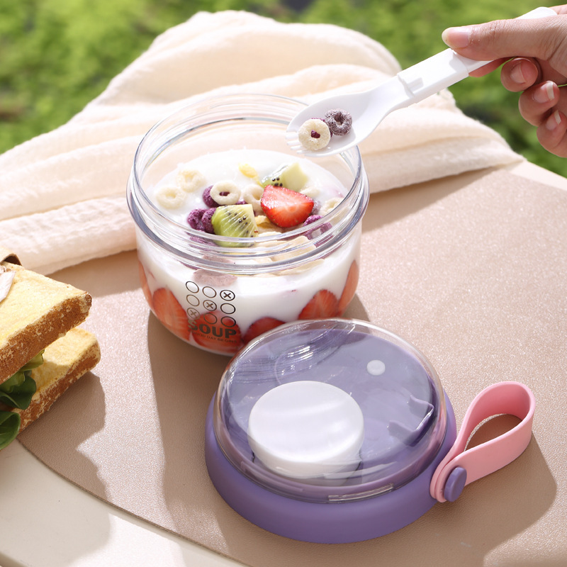 Copo de salada dupla camada co - Salad Container Jar avaliação e preço