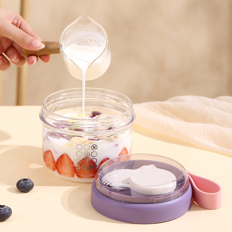 Copo de salada dupla camada co - Salad Container Jar avaliação e preço
