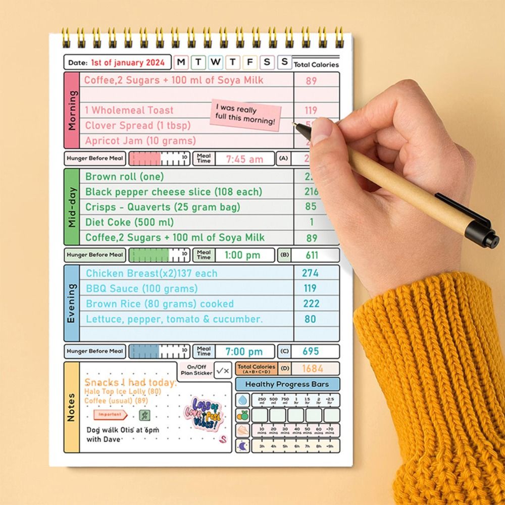 Novo Caderno Planejador Diário - Meal Plan Notepad avaliação e preço