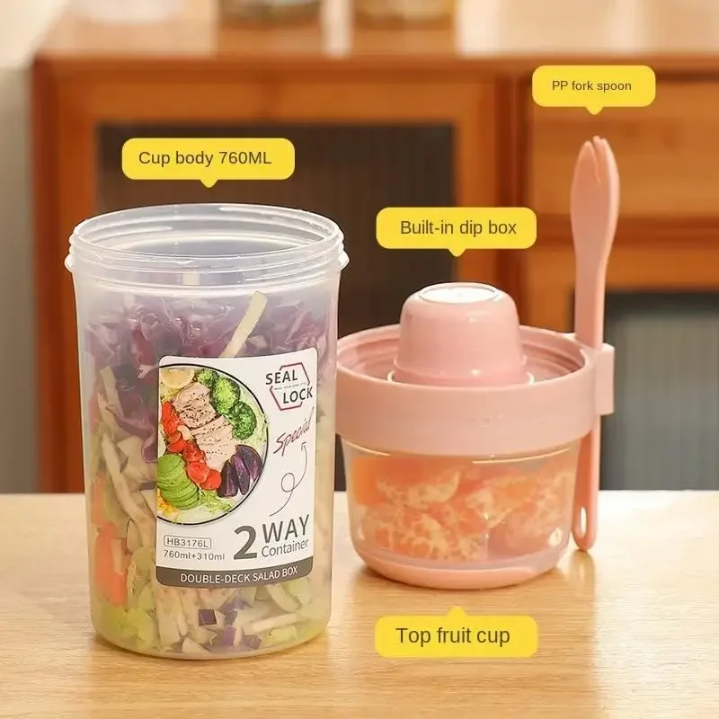 JUSTINLAU Copo Portátil para S - Salad Container Jar avaliação e preço
