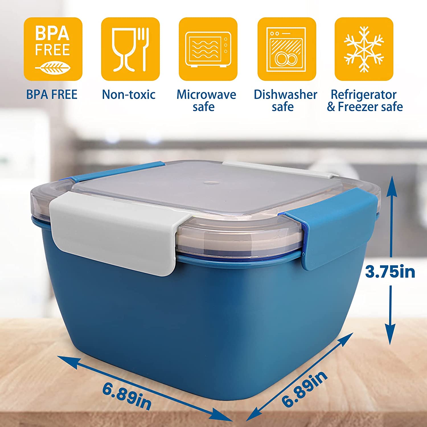 1100ml/1500ml portátil lanchei - Salad Container Jar avaliação e preço