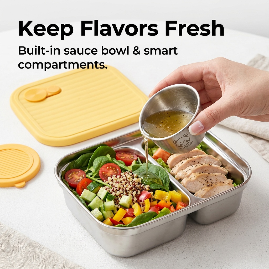 Recipiente de Almoço em Aço In - Salad Container Jar avaliação e preço